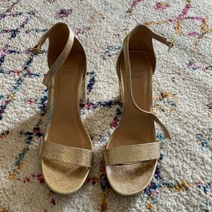 Gold block heels women’s size 7.5